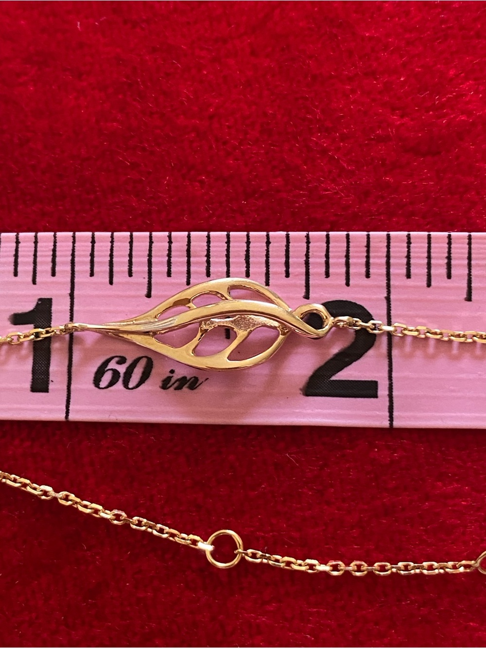 Na Hoku - 14K Gold Adjustable Hawaiian Maile Leaf Bracelet - Picture 15 of 16